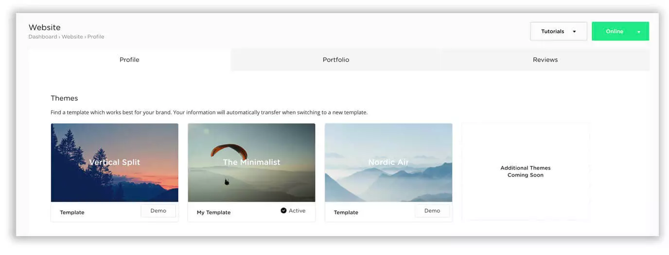 portfolio template examples